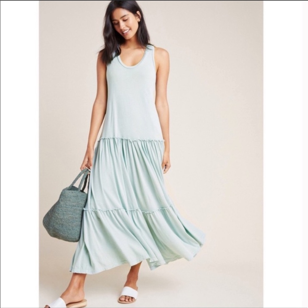 Anthropologie Sundry ruffle maxi dress